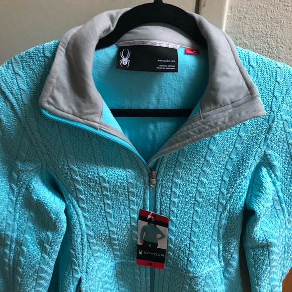 Spyder Ladies' Cable Full Zip Mid Weight Jacket 🕷 - Picture 2 of 5